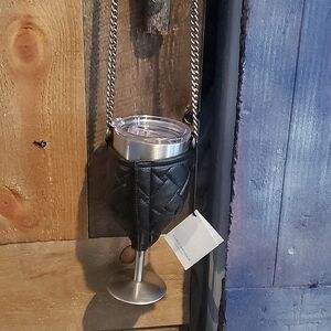 FREE Bausch&Lomb Binocs w/ purchase of crossbody Leather wine glass bag w/ glass